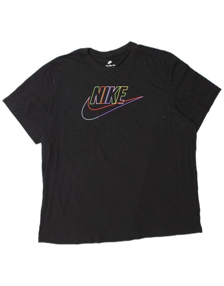 Nike Camiseta gráfica para hombre Top 3XL Algodón negro