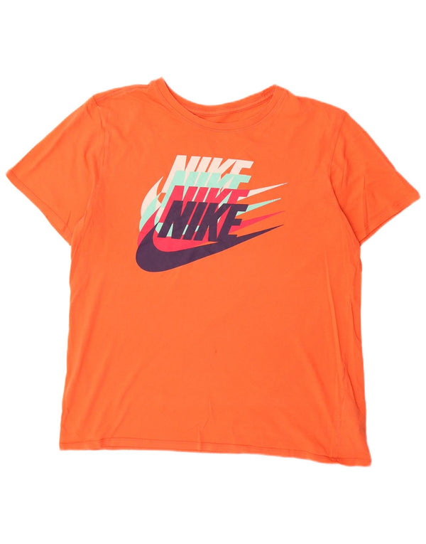 Nike Camiseta gráfica para hombre Top grande de algodón naranja