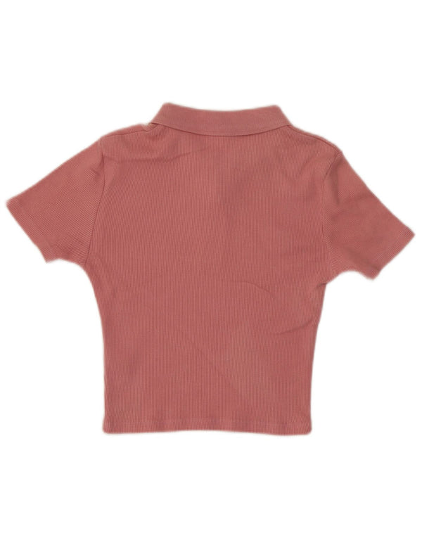 Topshop Polo corto para mujer UK 6 XS Algodón rosa