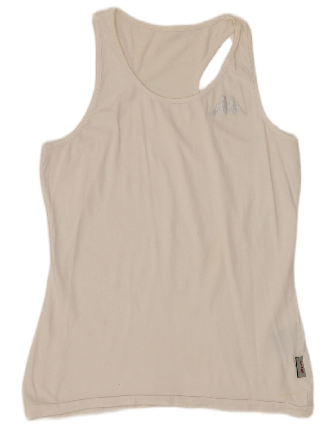 KAPPA Camiseta sin mangas para mujer UK 40 Grande Algodón blanco