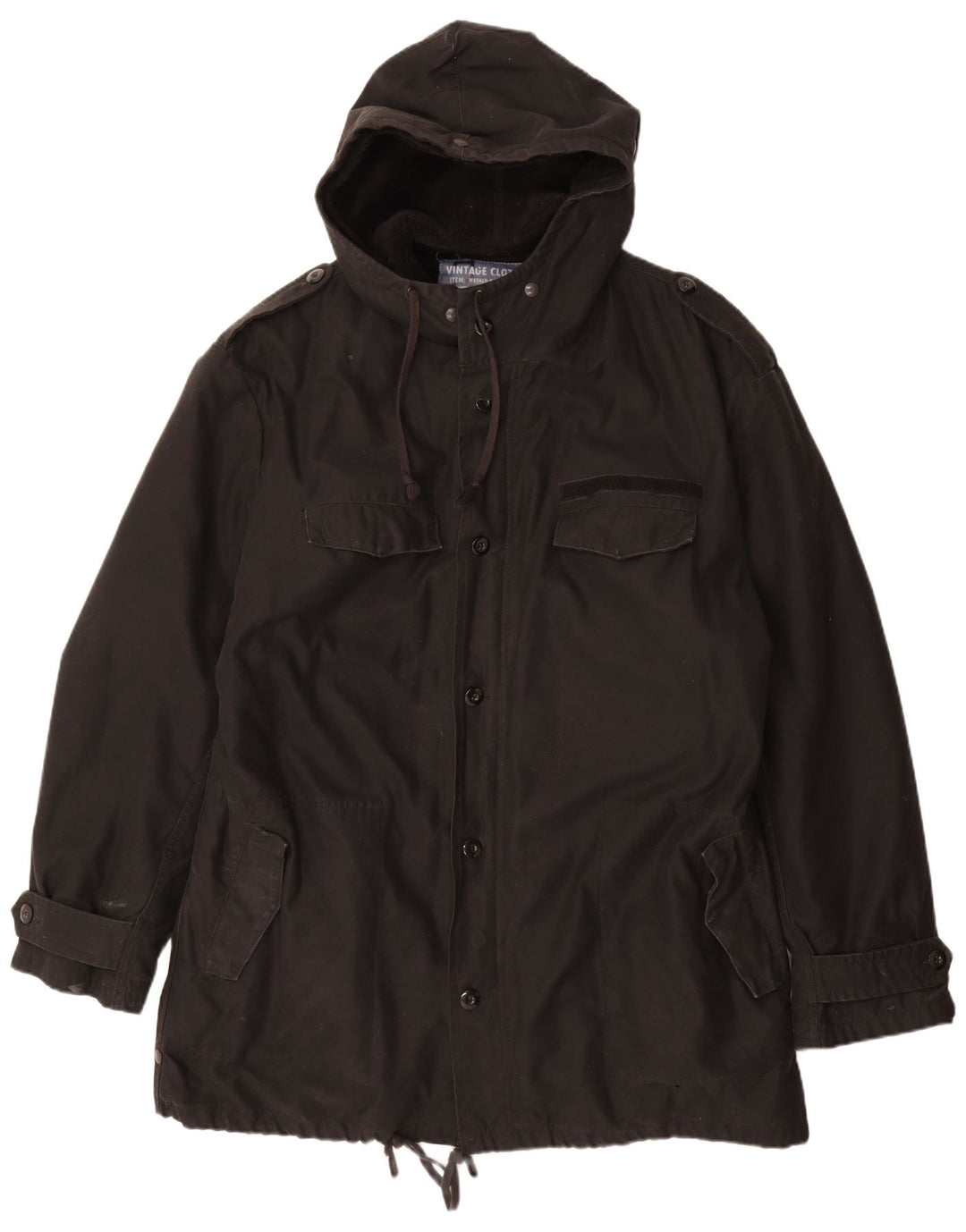 BRANDIT Parka con capucha para hombre ES 46 3XL Poliéster negro