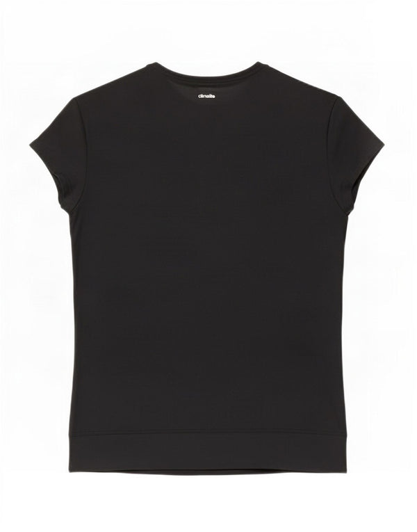 Adidas Mujer Climalite Camiseta Top UK 12/14 Mediano Negro Poliéster