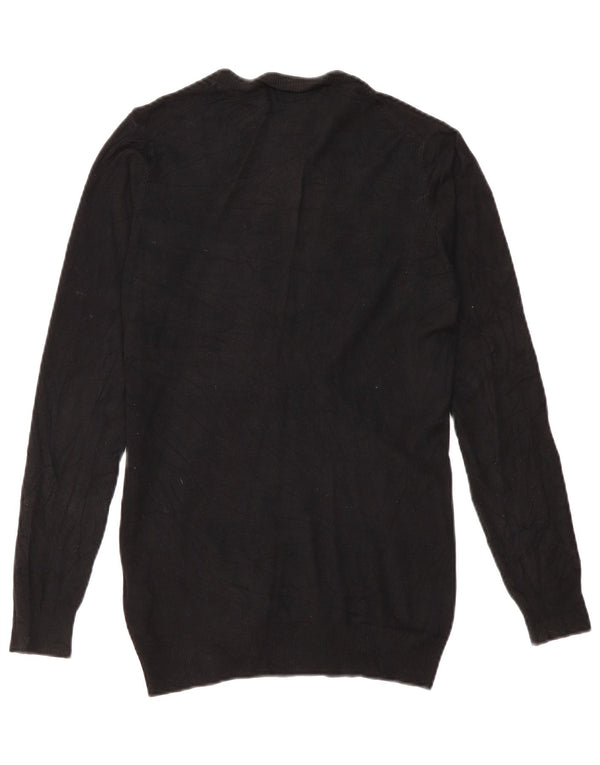 Zara - Cárdigan para mujer, talla 42, viscosa negra mediana