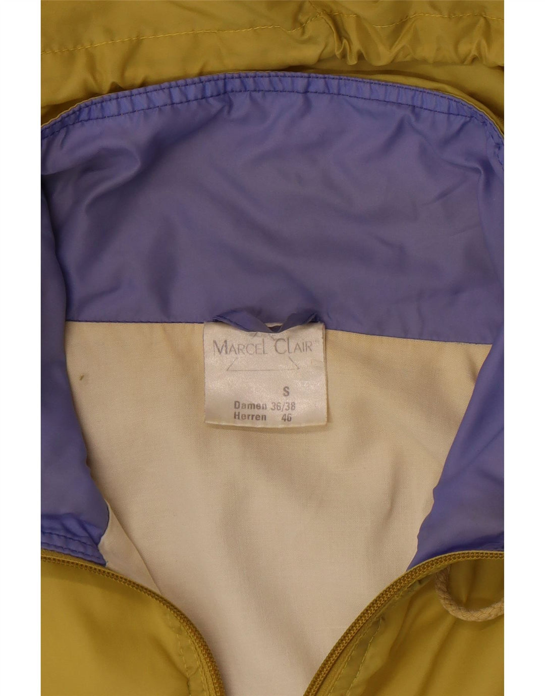 Marcel Clair Chaqueta impermeable con capucha para hombre EU 46 Small Multicolor Colorblock