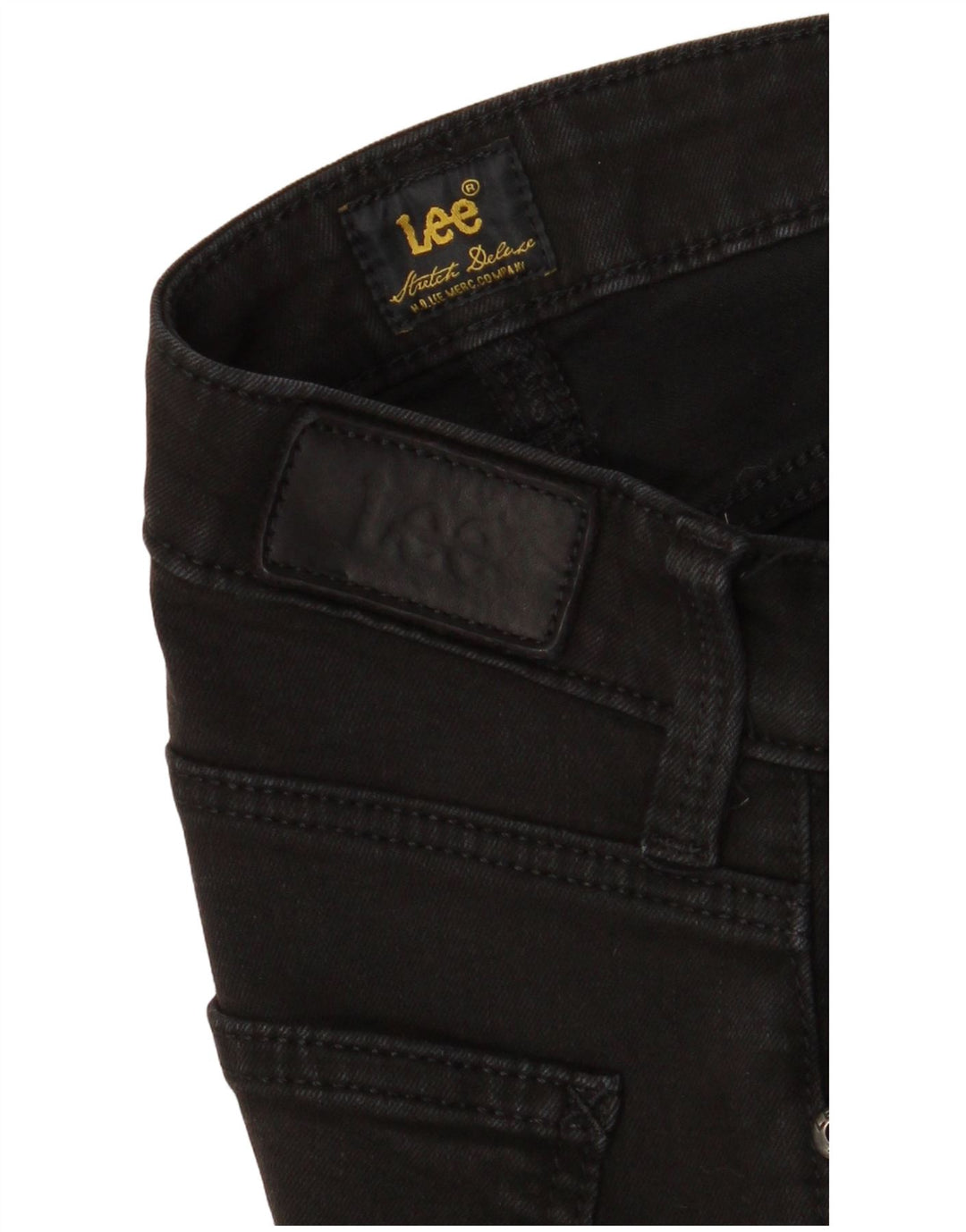 Vaqueros Rectos Lee Mujer W26 L28 Negro