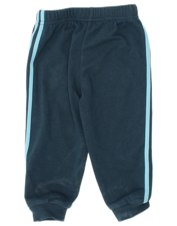Adidas - Pantalón de chándal para bebé, niño, 9-12 meses, algodón, azul marino