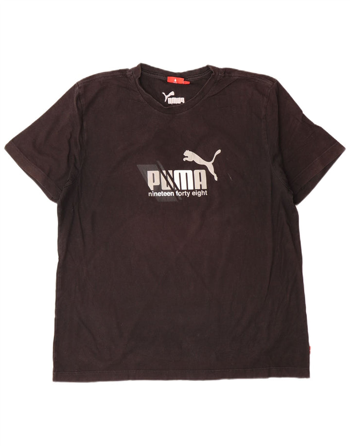 PUMA Mens Graphic T-Shirt Top XL Black