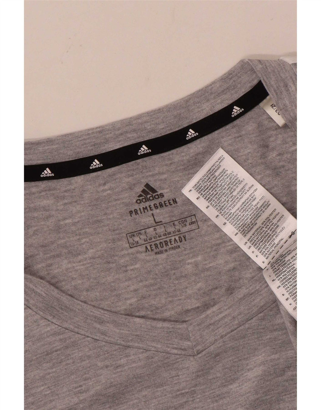 Adidas Camiseta Mujer Top ES 16/18 Grande Gris Poliéster