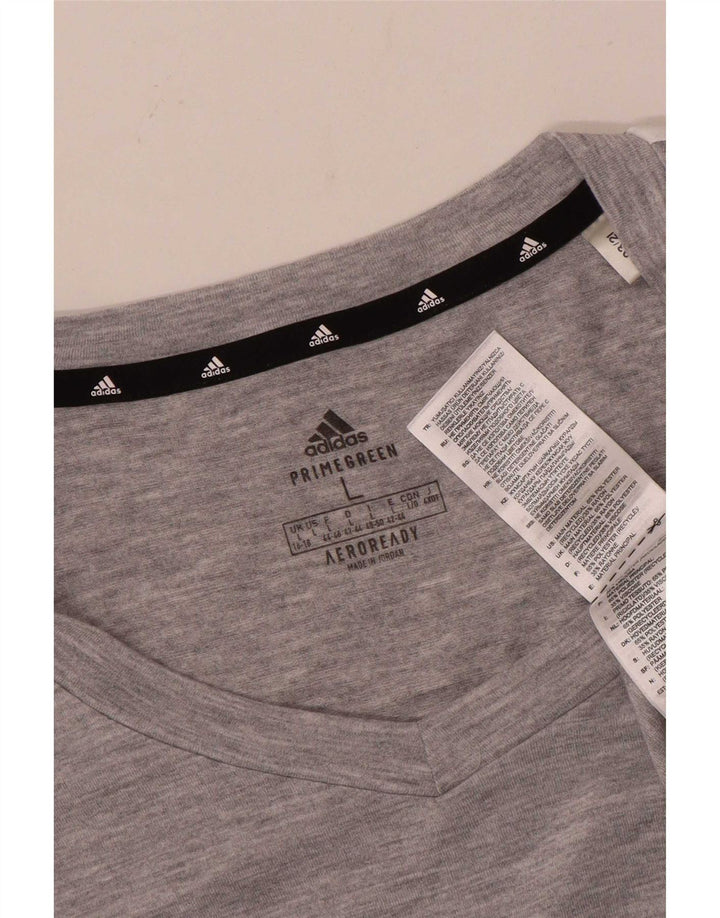 Adidas Camiseta Mujer Top ES 16/18 Grande Gris Poliéster
