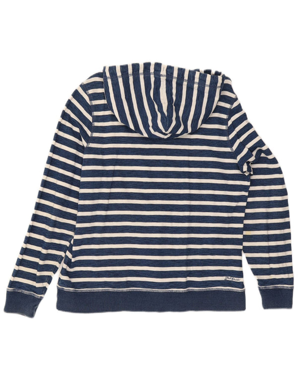 Sudadera con capucha para mujer Fat Face UK 12 Azul medio Algodón a rayas