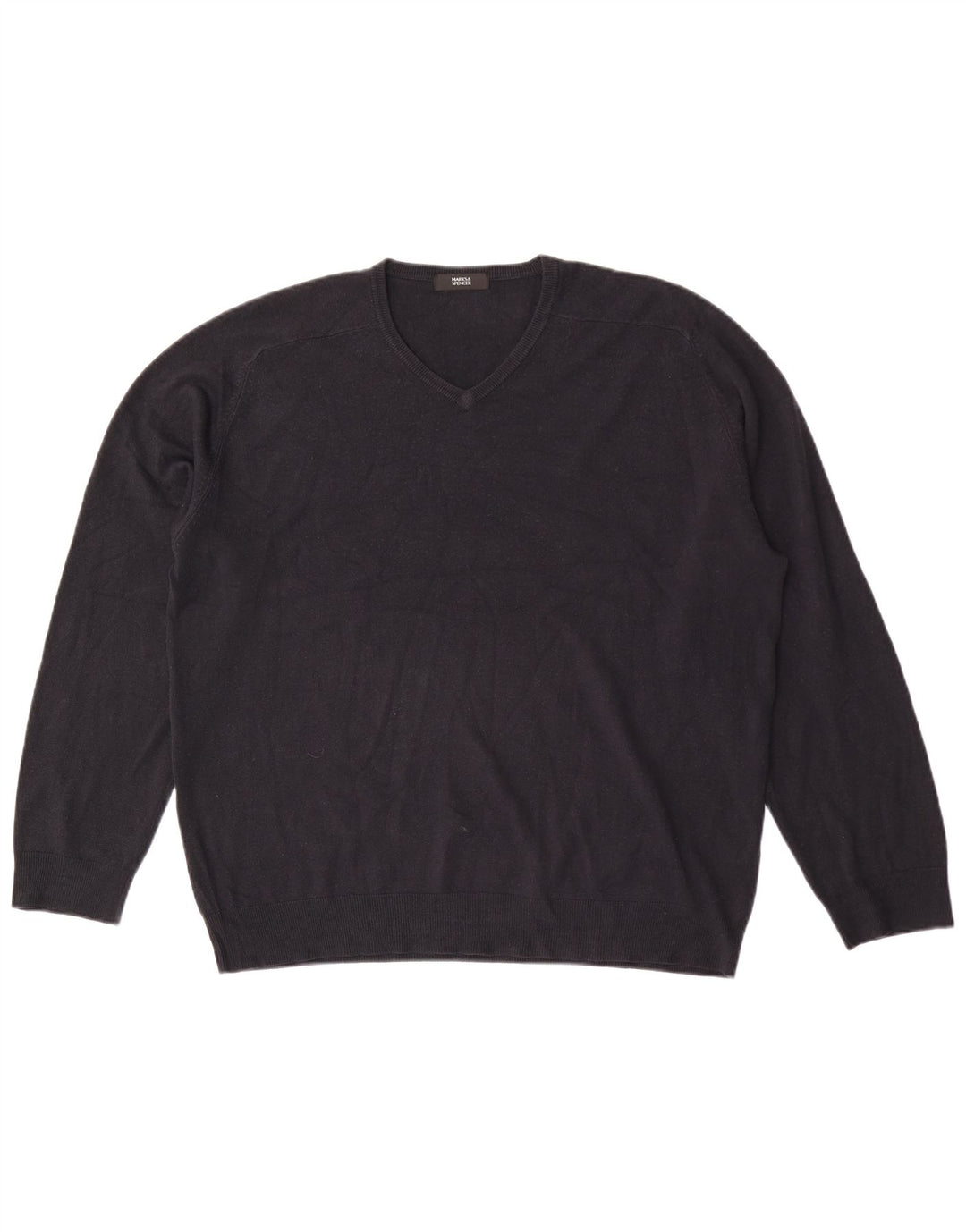 Marks & Spencer Jersey con Cuello en V para Hombre XL Acrílico Azul Marino