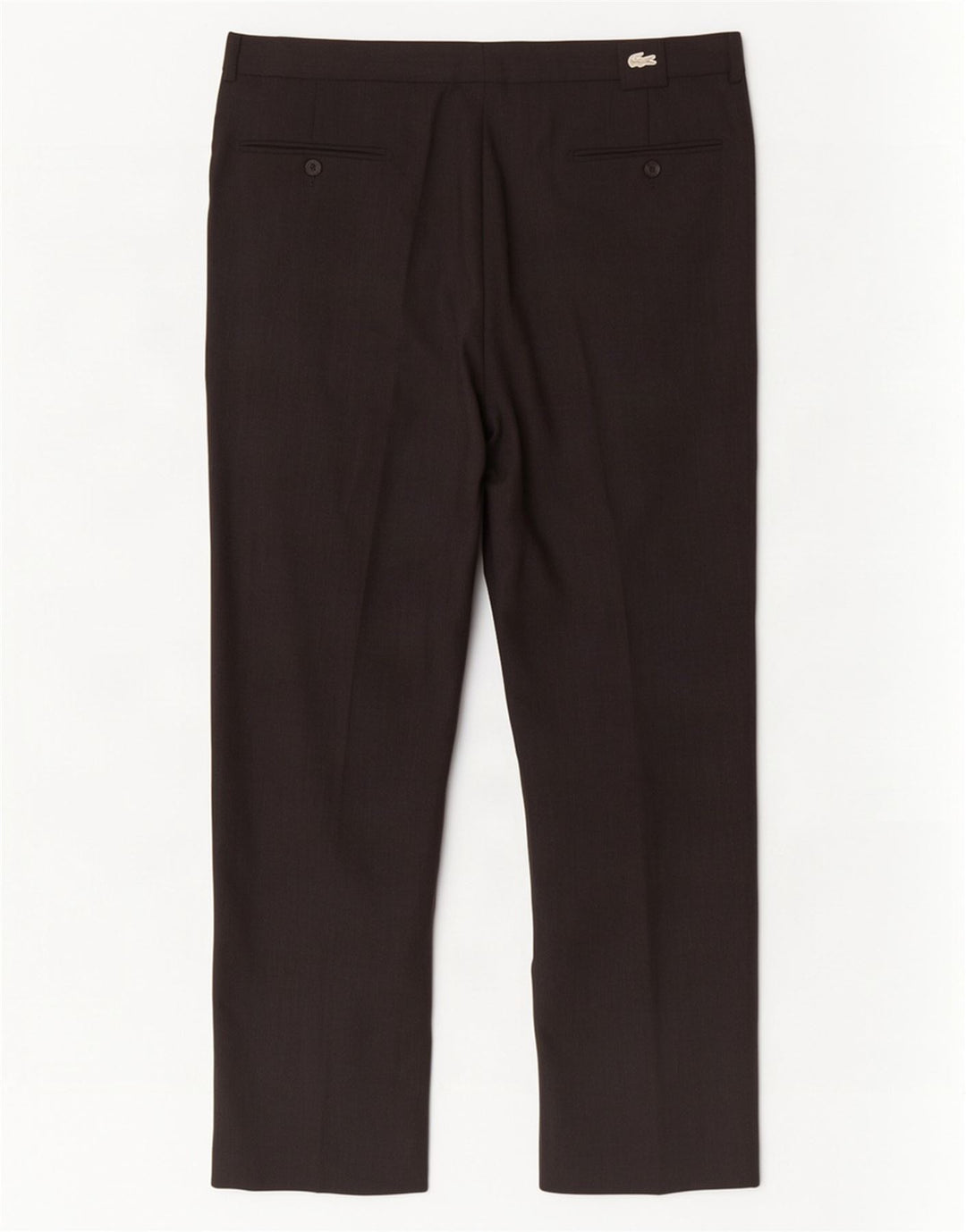 Lacoste Pantalón de traje con pinzas para hombre Talla 46 Grande W36 L27 Lana gris