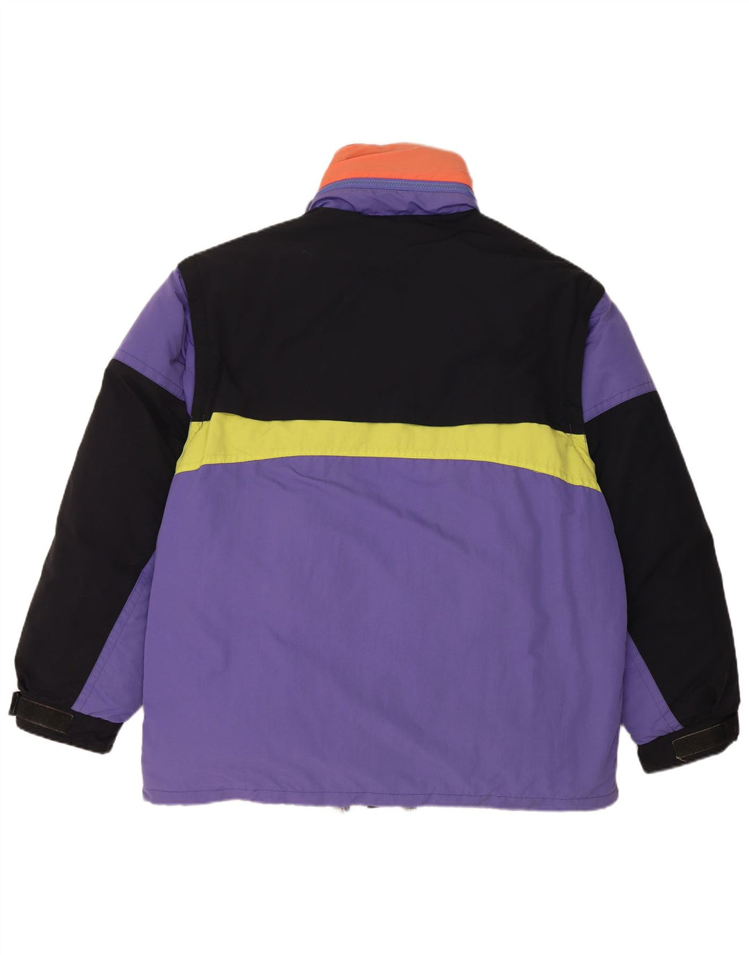 Vintage hombres chaqueta acolchada Reino Unido 40 grande púrpura colorblock poliamida