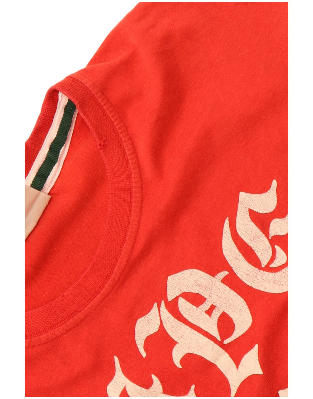 SUPERDRY Camiseta gráfica para mujer Top UK 12 Medium Red Cotton