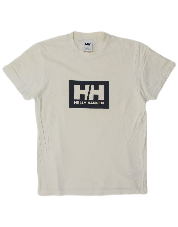 Helly Hansen - Camiseta gráfica para hombre, talla pequeña, algodón blanco
