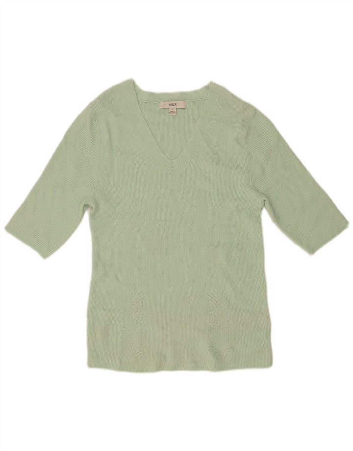 Marks & Spencer Blusa para mujer Top UK 42 Viscosa verde medio