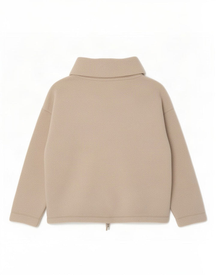 Marks & Spencer - Jersey de forro polar con cuello vuelto para mujer, talla 40, color beige medio