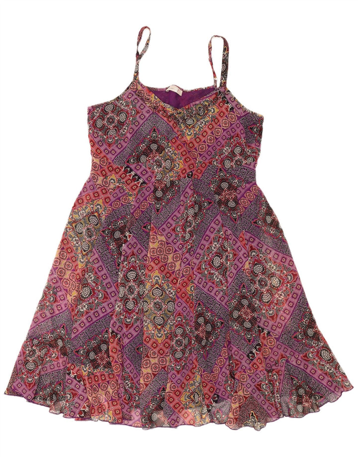 Marks & Spencer Vestido de verano para mujer UK 46 Grande Poliéster floral multicolor