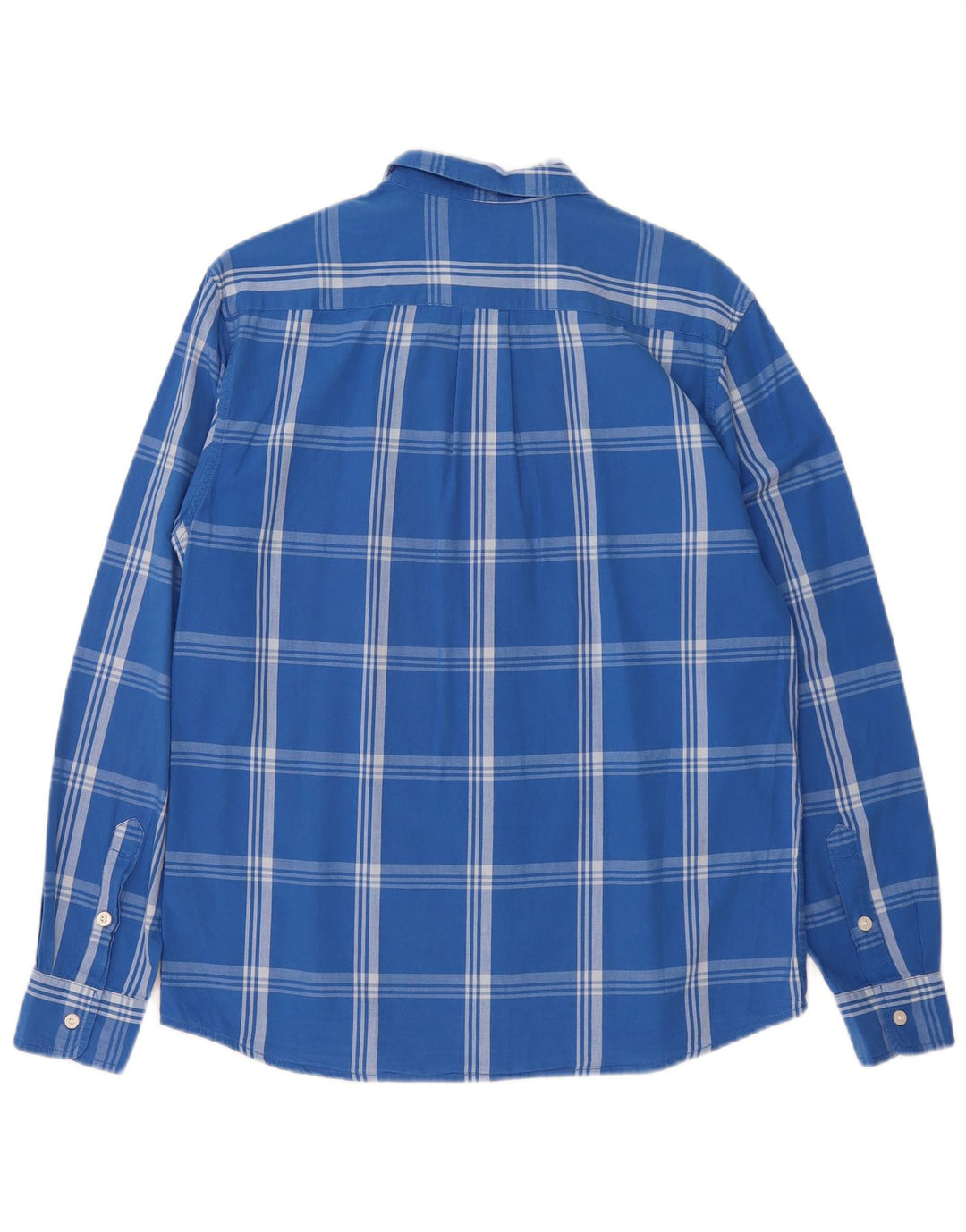 Wrangler Hombre Camisa Regular De Algodón A Cuadros Azul Medio