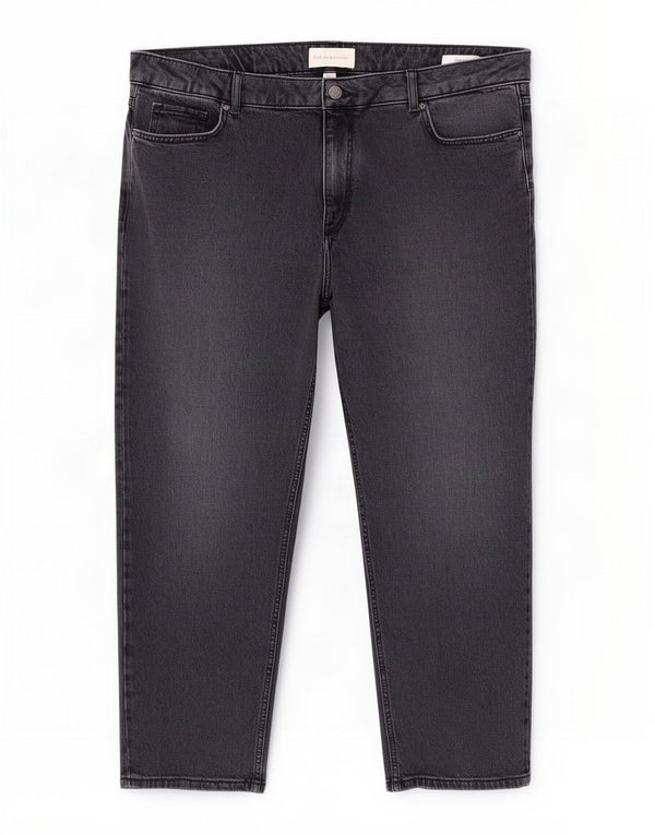 Marks & Spencer Vaqueros Rectos de Cintura Alta para Mujer UK 22 3XL W40 L25 Negro