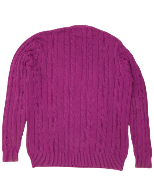 Marks & Spencer - Jersey de cuello redondo para hombre, talla grande, algodón morado