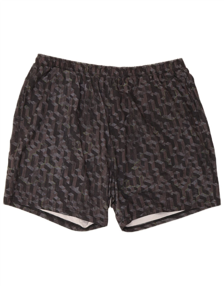 Pantalones cortos deportivos para hombre Mountain Warehouse 2XL Poliéster geométrico negro