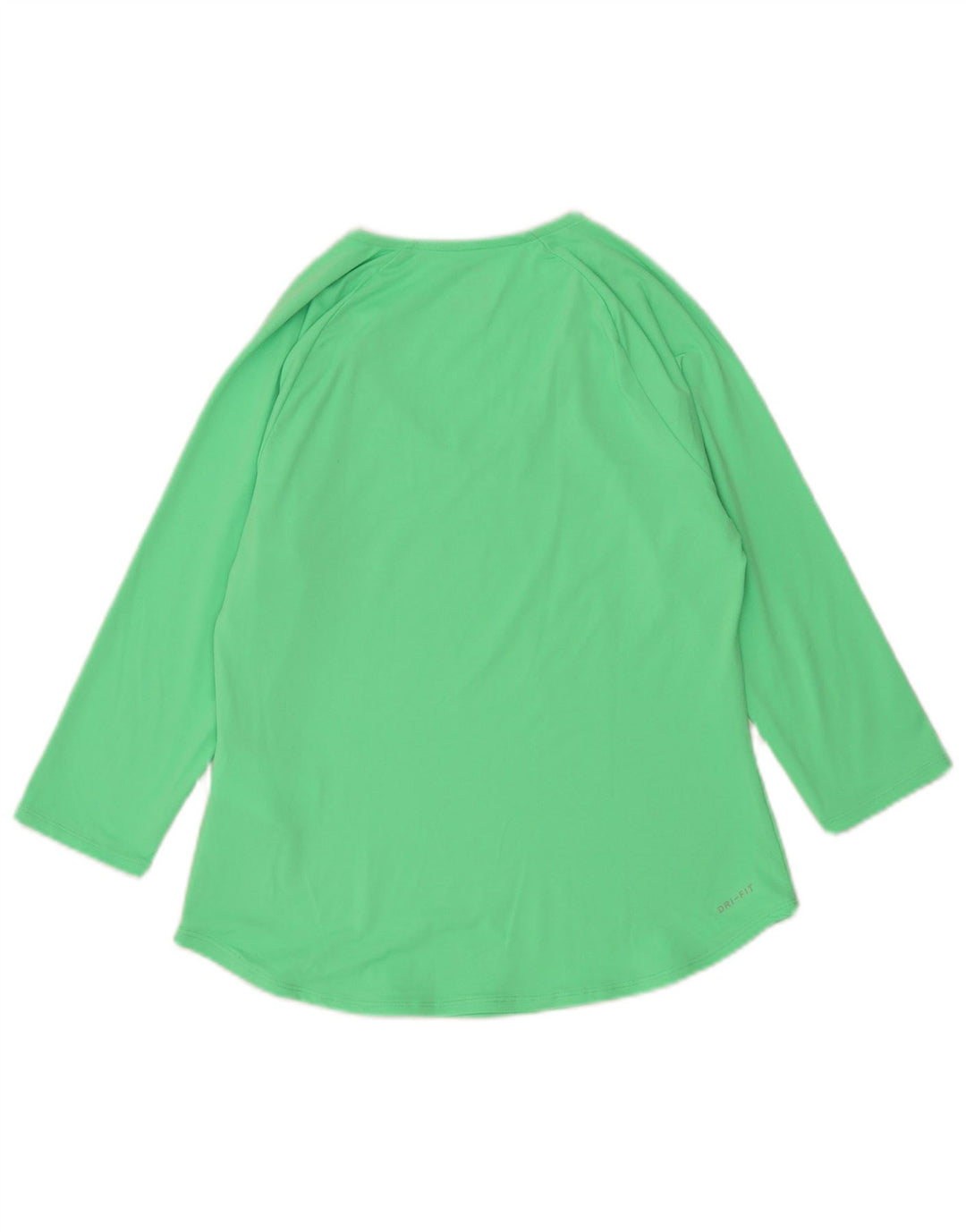 Nike Mujer Dri Fit Top Manga 3/4 UK 40 Poliéster Verde Medio