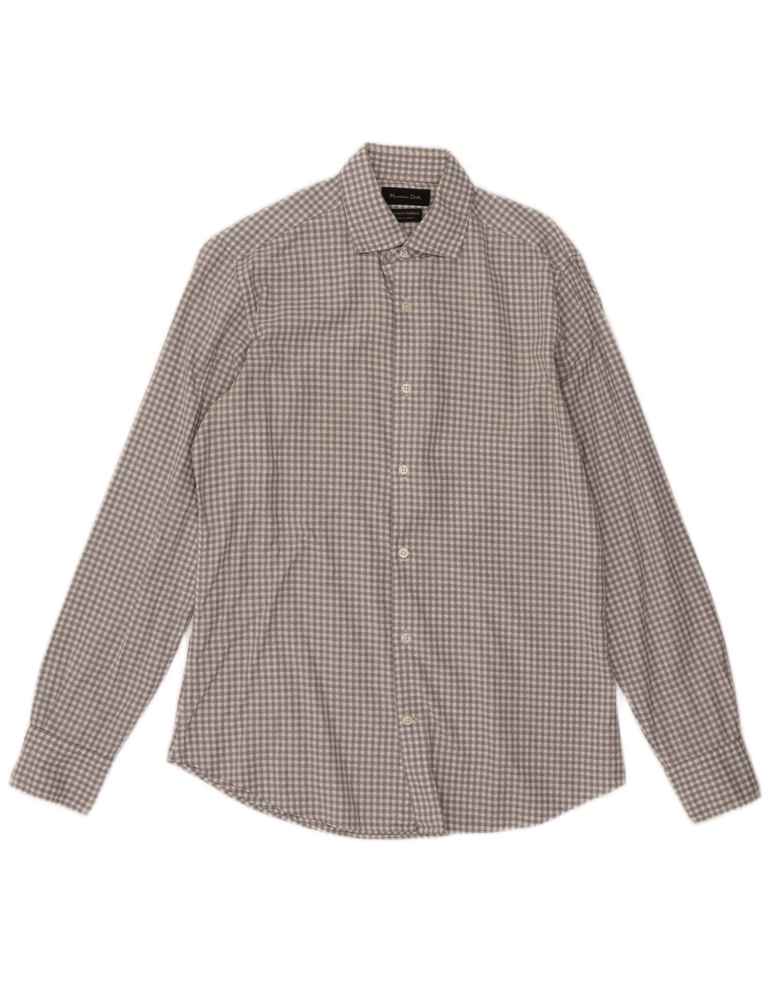 Camisa Massimo Dutti Hombre Small Vichy Gris