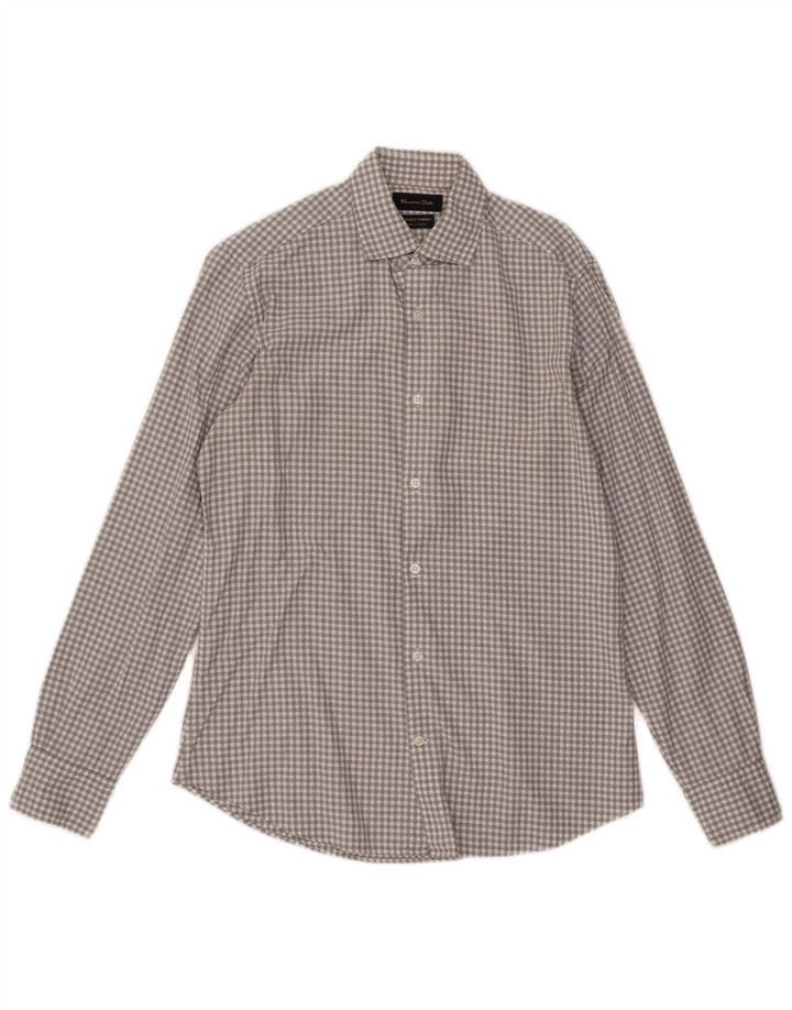Camisa Massimo Dutti Hombre Small Vichy Gris