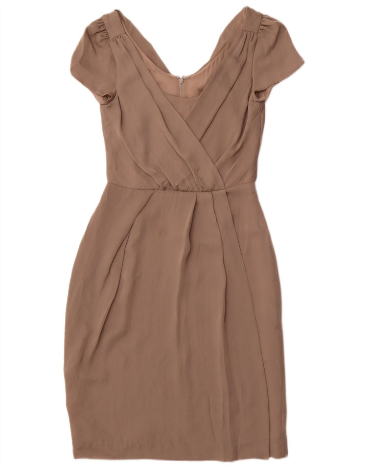 JIGSAW Vestido tubo para mujer UK 8 Pequeño Poliéster beige