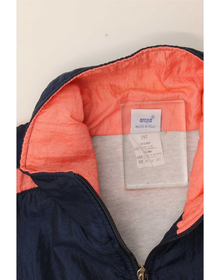 Arena - Chaqueta de chándal gráfica para hombre, talla 2XL, color azul marino, poliamida