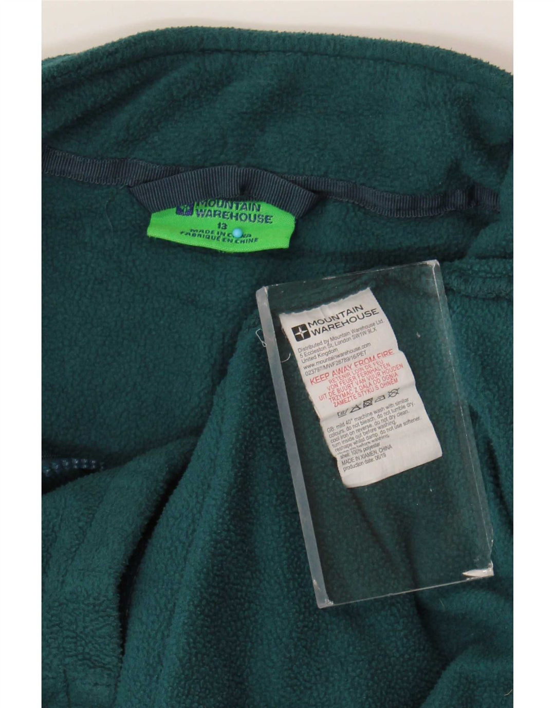 Mountain Warehouse Chaqueta polar para niño 12-13 años Verde Poliéster