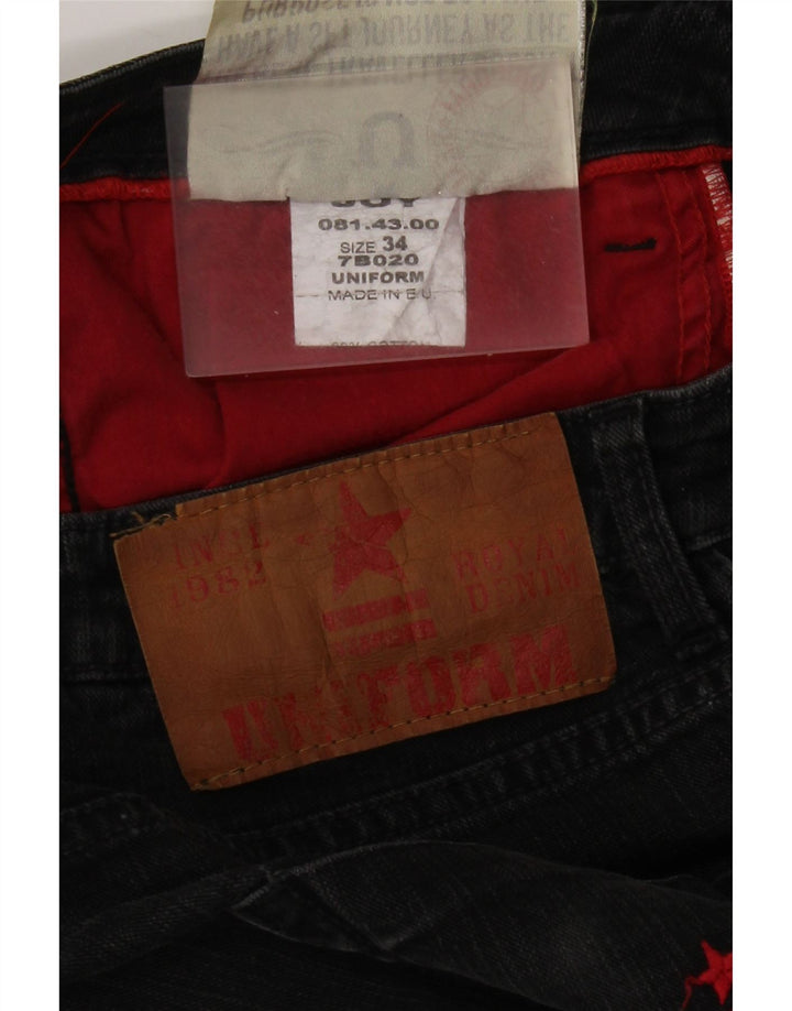 Vaqueros rectos uniformes para hombre W34 L30 Algodón gris