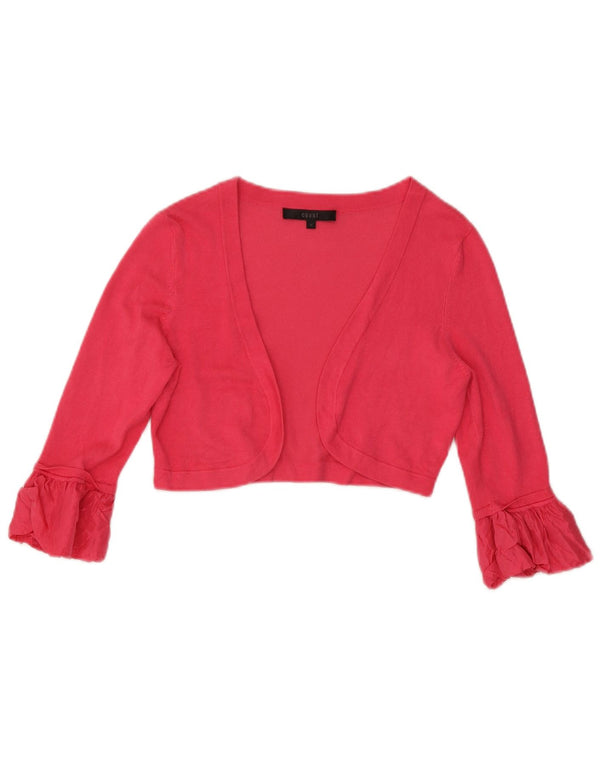 Coast Suéter tipo cárdigan bolero de manga 3/4 para mujer UK 40 Viscosa rosa mediana