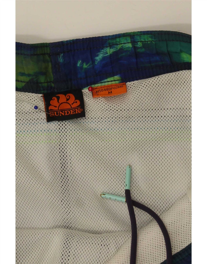 Sundek Bañador Corto Hombre Azul Marino Medio Color Block Poliéster Hawaiano