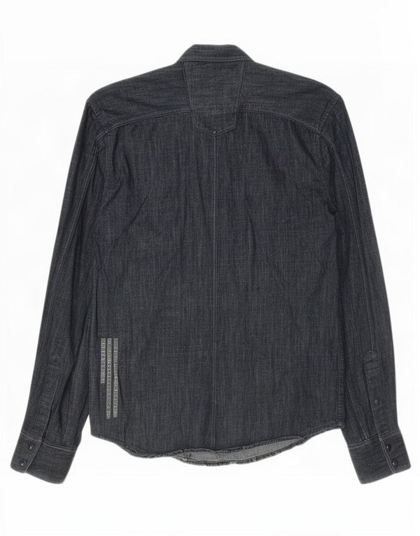 Jack & Jones Hombre Camisa Vaquera Pequeña Azul Marino Algodón