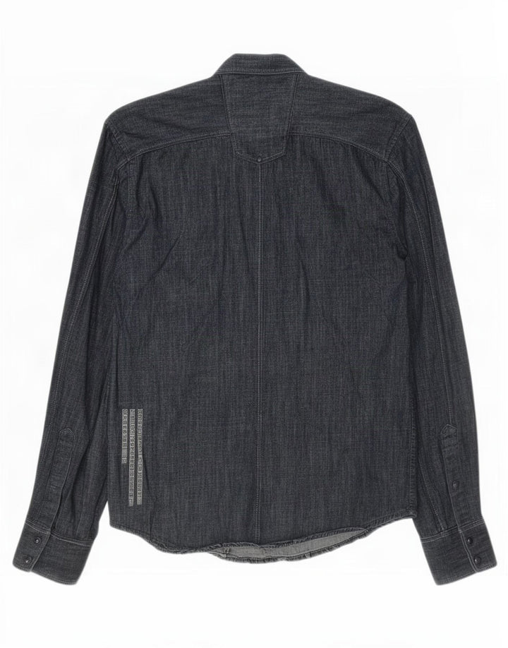 Jack & Jones Hombre Camisa Vaquera Pequeña Azul Marino Algodón