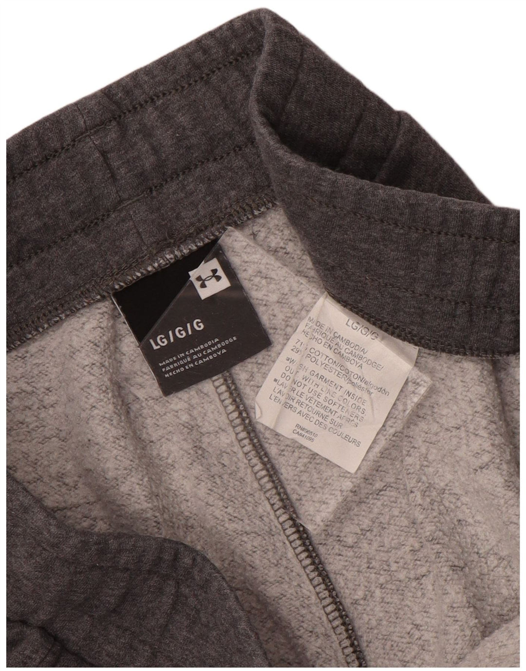 Under Armour Pantalones de chándal para hombre de algodón moteado gris grande