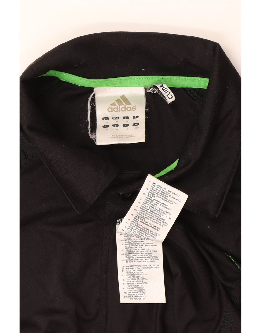 Adidas Mens Climalite Polo Polo Medio Negro Poliéster