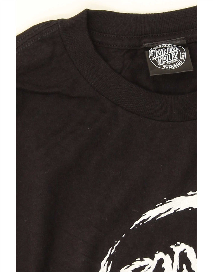 Santa Cruz - Camiseta gráfica para hombre, talla mediana, color negro