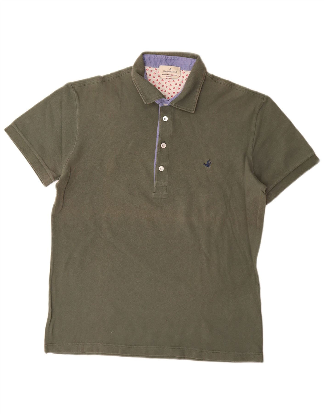 Brooksfield Polo para hombre IT 52 Grande Caqui Algodón