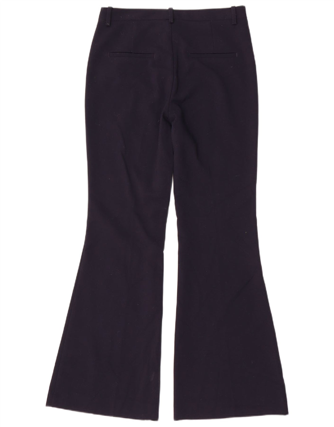 Zara Mujer Pantalones Casuales Acampanados Pequeño W26 L31 Poliéster Azul Marino
