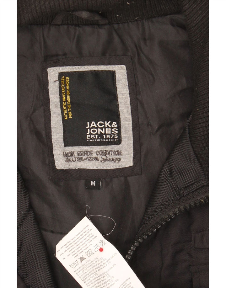 Jack & Jones Chaqueta Bomber para Hombre UK 38 Medium Black Nylon
