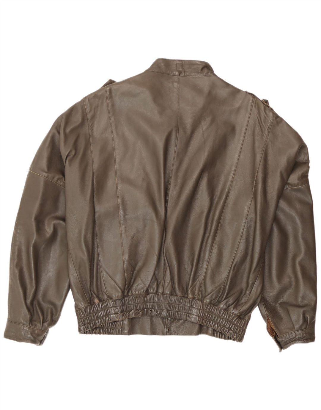Chaqueta de cuero vintage para hombre IT 52 XL cuero marrón