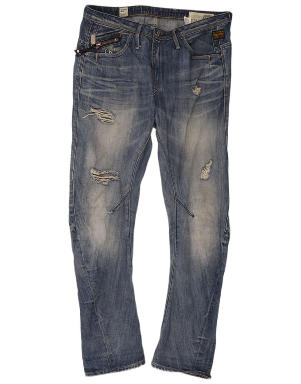 Vaqueros ajustados desgastados para hombre G-Star W29 L32 Algodón azul