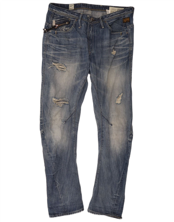 Vaqueros ajustados desgastados para hombre G-Star W29 L32 Algodón azul
