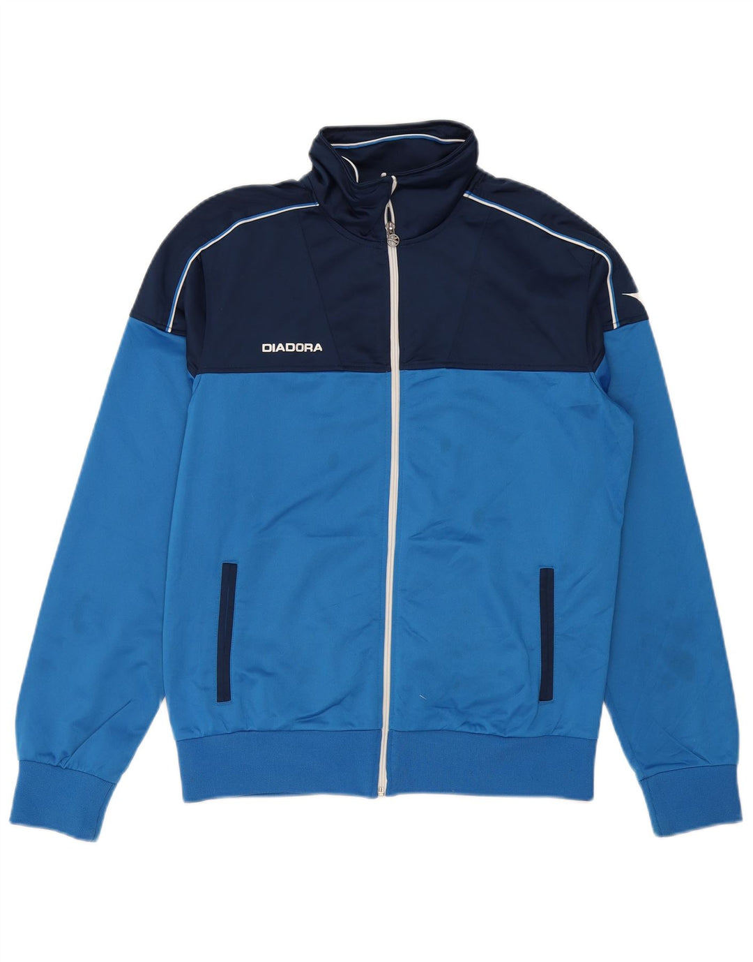 DIADORA Hombre Chaqueta de Chándal Grande Azul Colorblock Poliéster