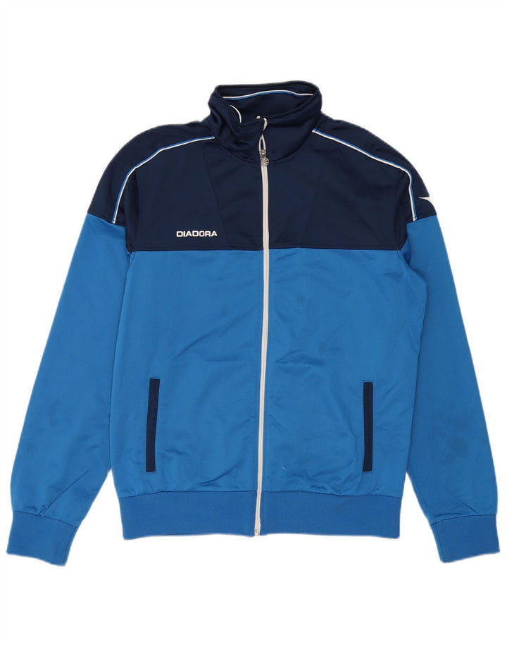 DIADORA Hombre Chaqueta de Chándal Grande Azul Colorblock Poliéster