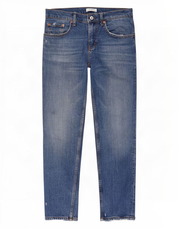 Zara Jeans Cónicos Desgastados para Mujer EU 38 Small W28 L27 Azul