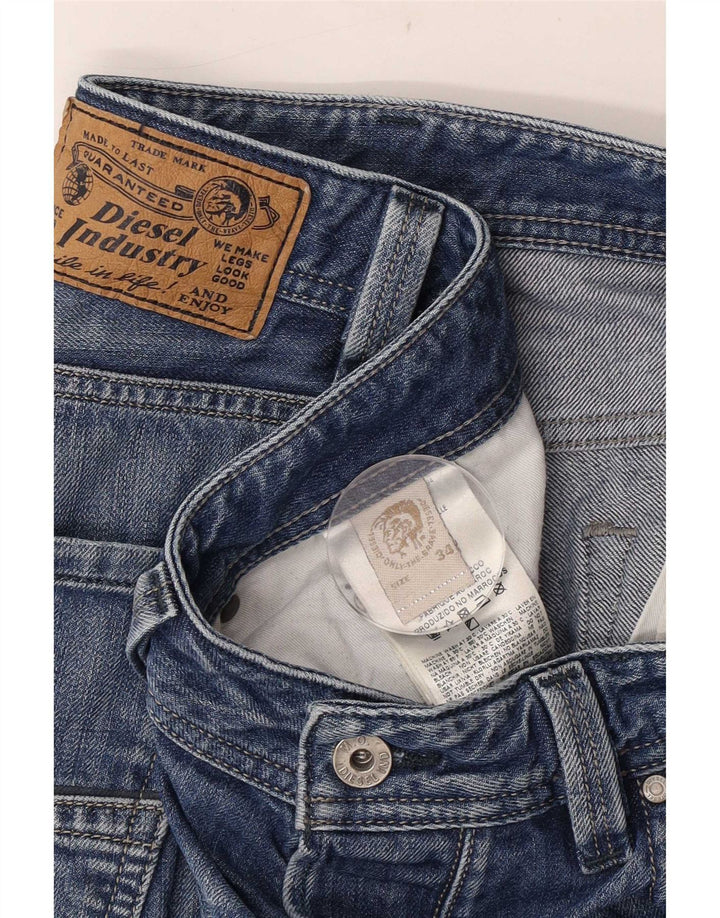 Diesel Vaqueros Rectos Para Hombre W34 L34 Algodón Azul